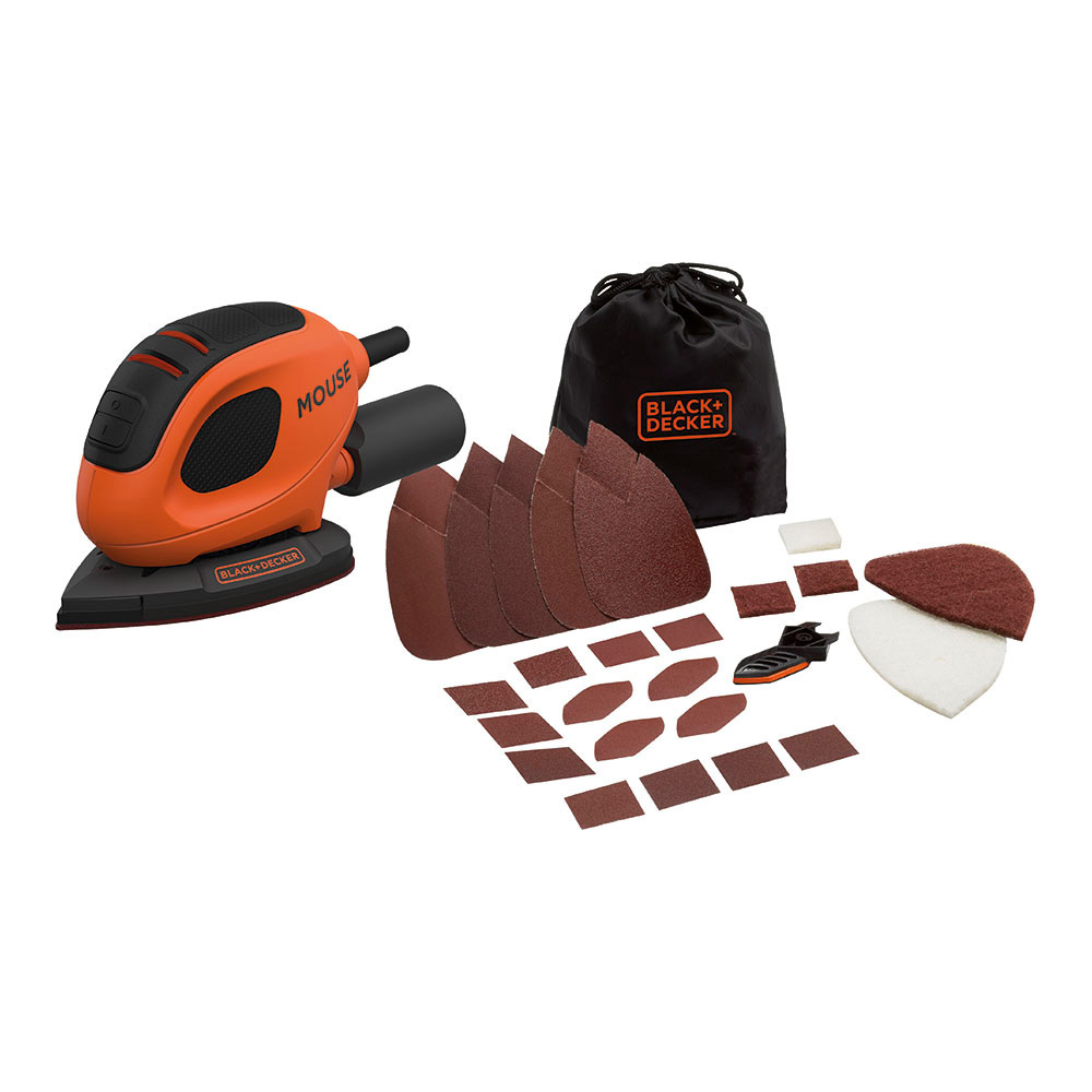 *s.of* lixadora de detalhe mouse 55w bew230bc-qs black+decker