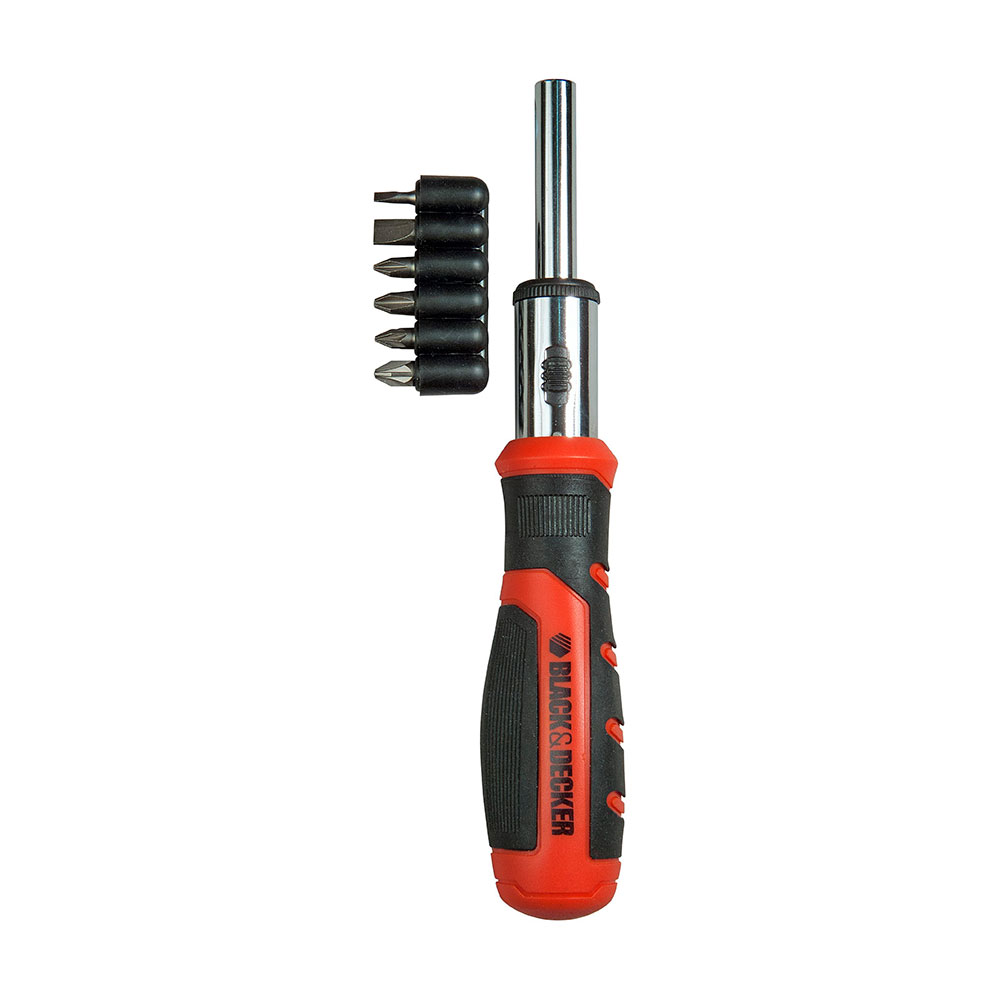 S.of. jogo de bits com roquete + 6 bits bdht0-62129 black+decker