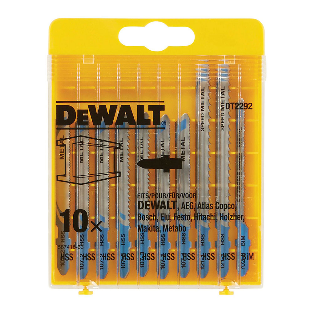 S.of. kit 10 lâminas tico-tico para metal dt2292-qz dewalt