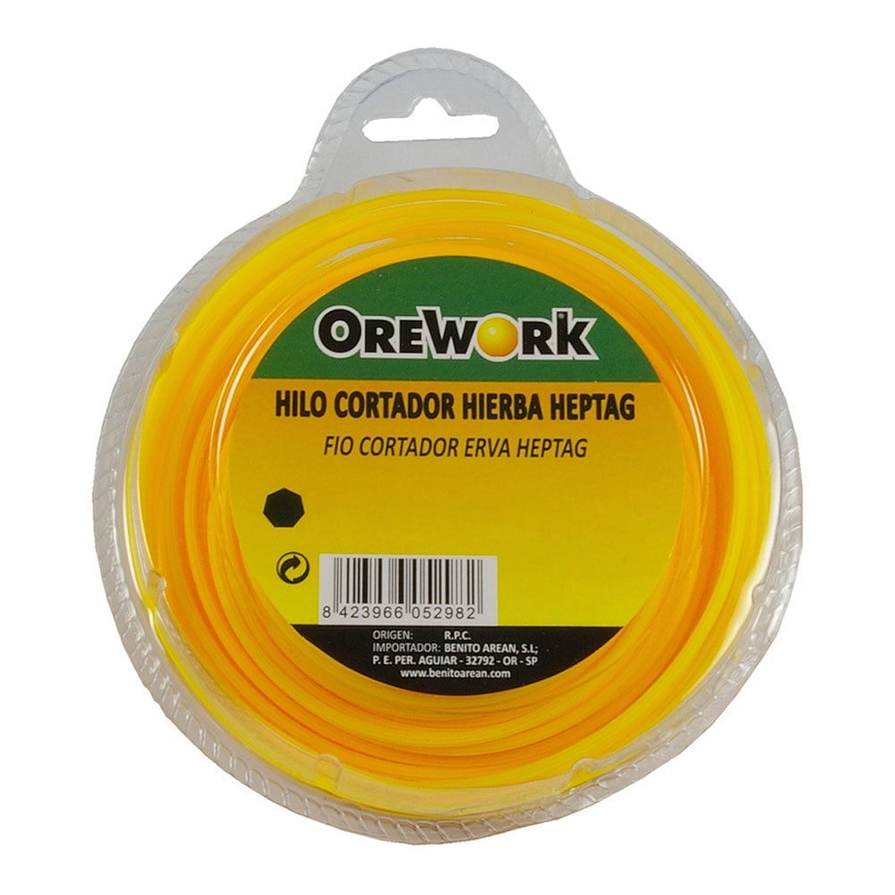 Fio para cortar erva heptag ø1 65mm 15m