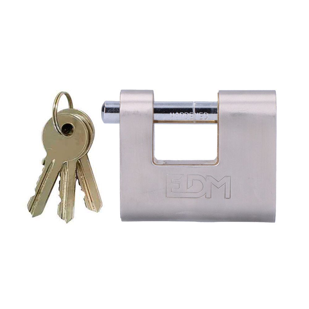 Cadeado em latao reforçado de segurança 50 5x48 5x20mm em blister edm
