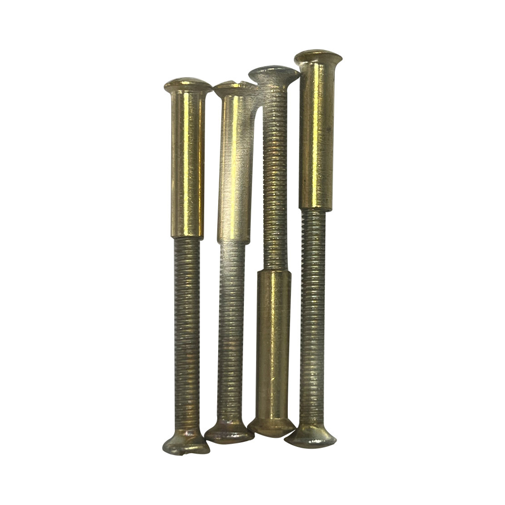 4 parafusos de montagem de latão em blister edm