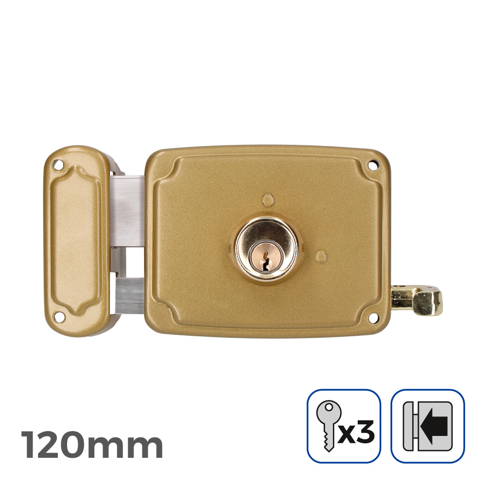 Ult. unidades fechadura esquerda 120mm 3 chaves incluidas