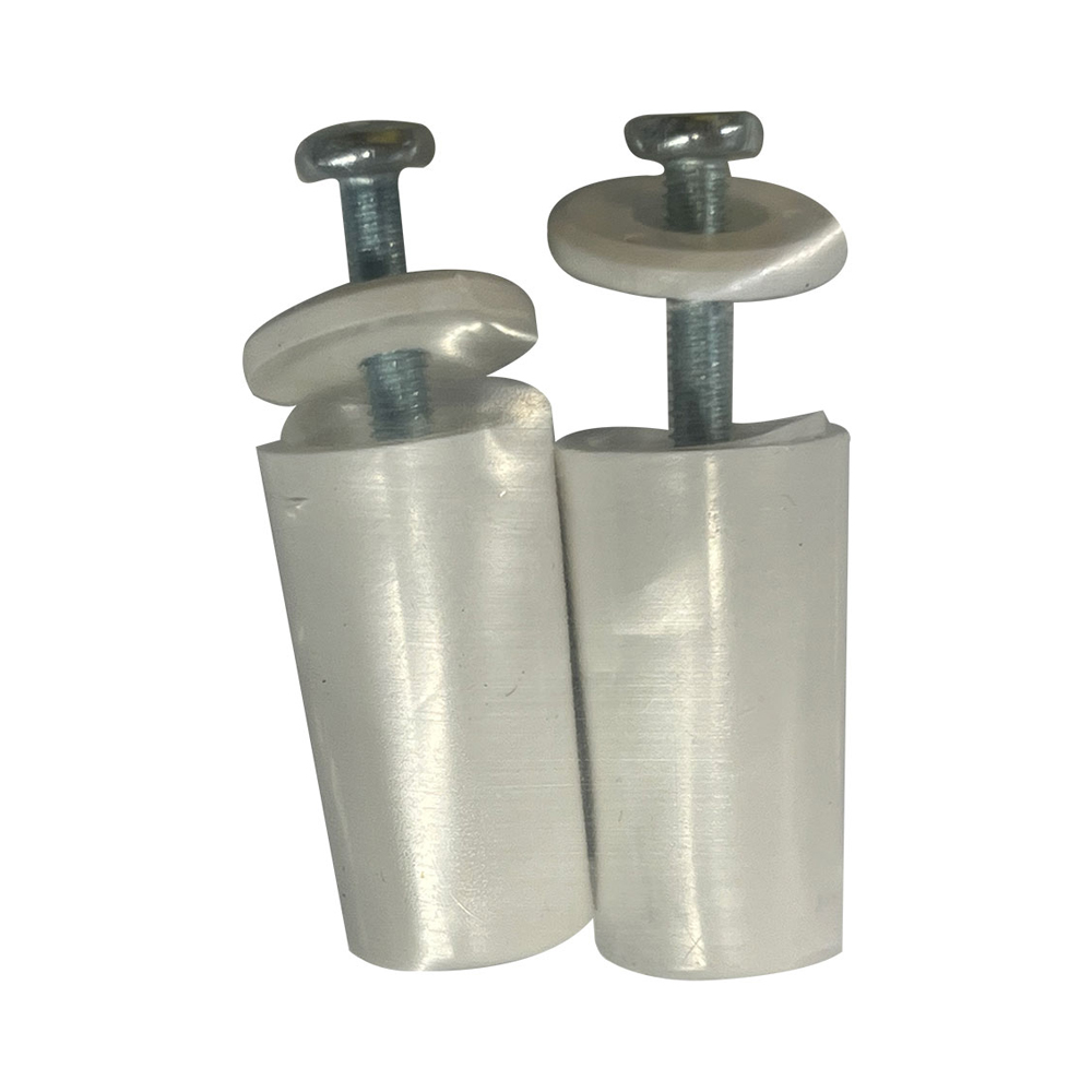 2 paradas brancas para cego de 40 mm de comprimento em blister