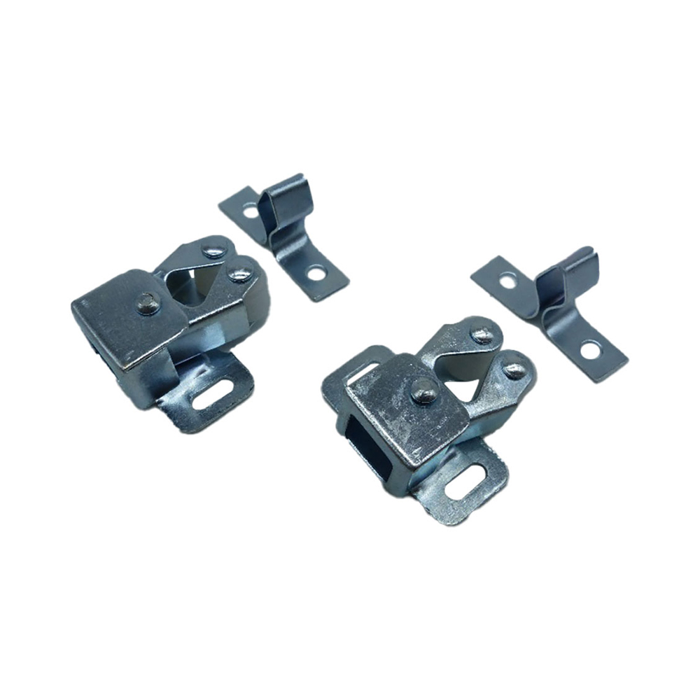 Pack 4un fecho batente rolamento borracha 0 8mm zinco edm
