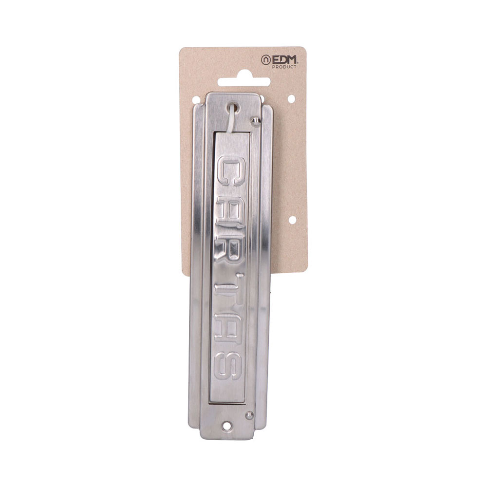 Placa cartas inox 22x25cm
