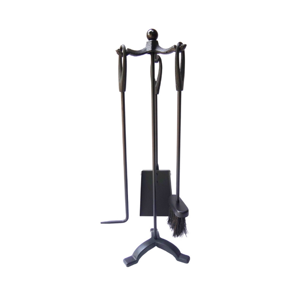 Kit de lareira deluxe preto 3 peças edm