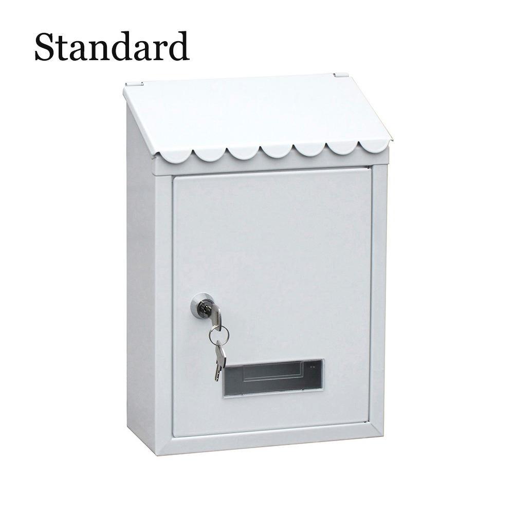 Caixa de correio em aço modelo standard branco