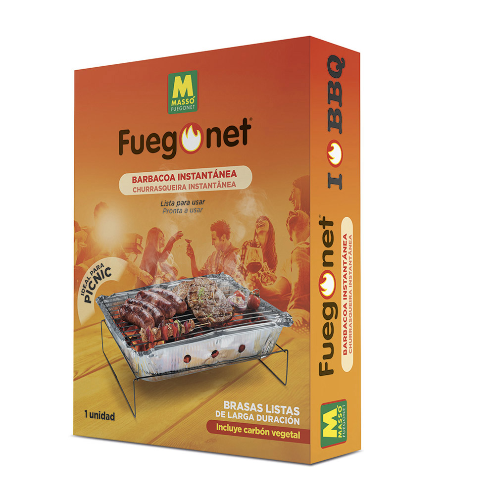 Fuegonet de barbecue instantâneo