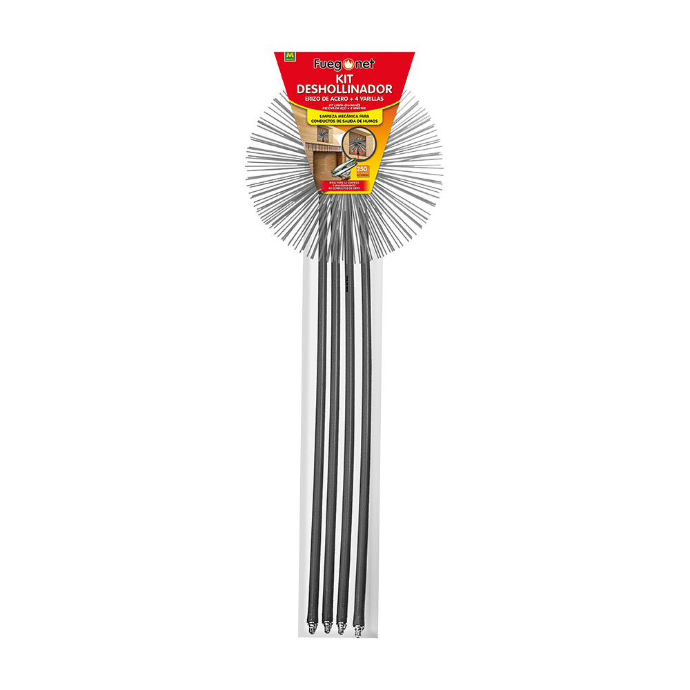 Kit limpa fuligem aço ø250mm fuegonet masso