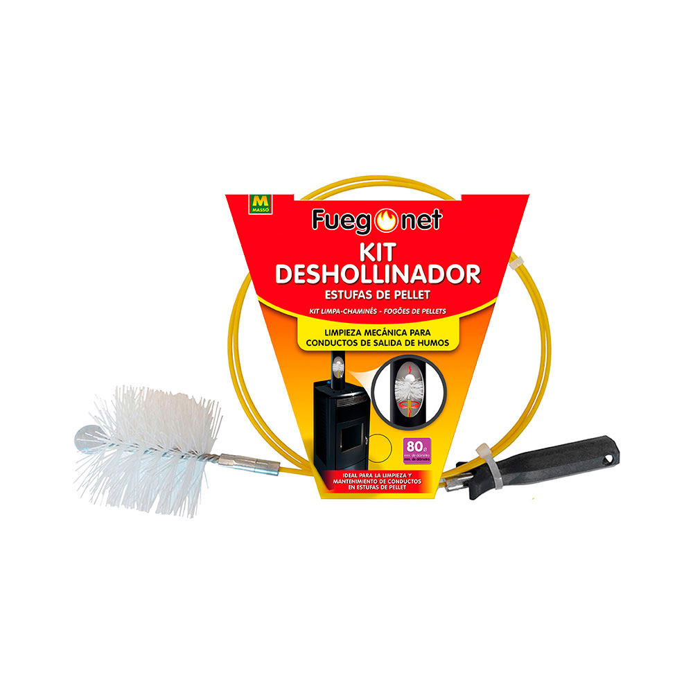 Kit limpa fuligem lareiras ø80mm 3m fuegonet masso