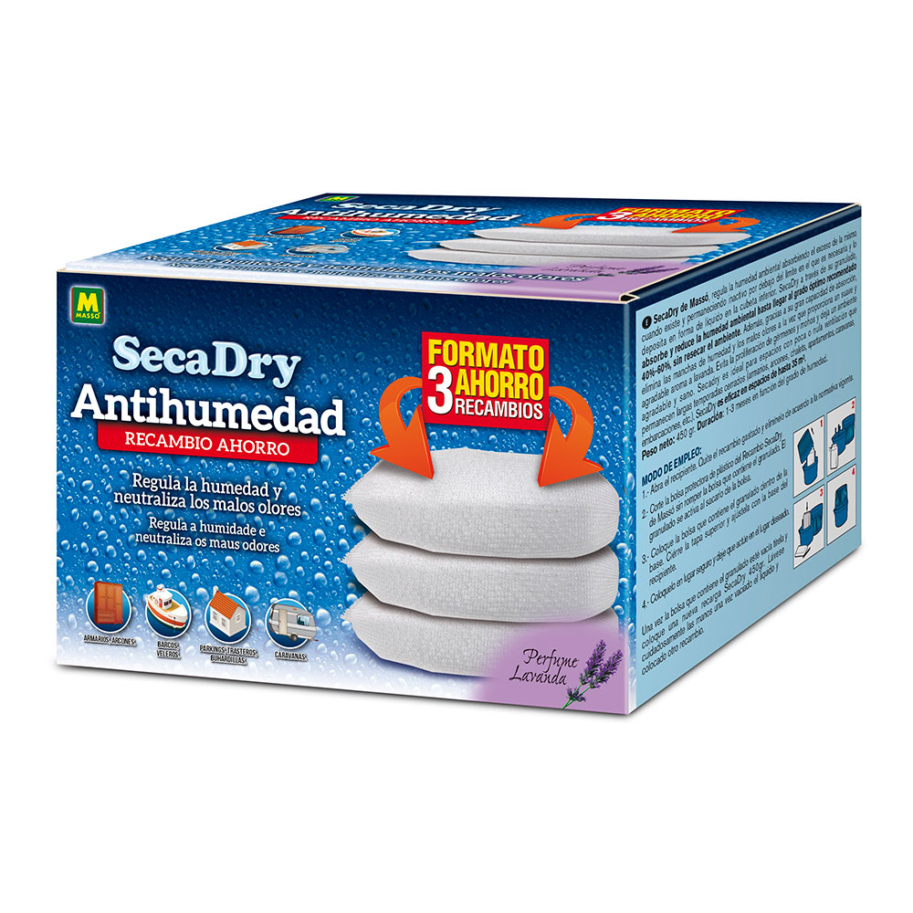 Pack sobresselente secadry anti-humidade 3 unid. 231484 masso