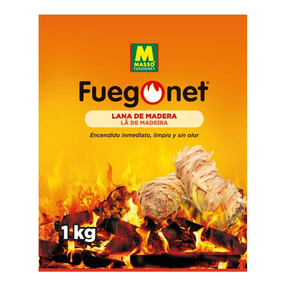 Lã acende fogo ecologica 1kg fuegonet 231653 massó