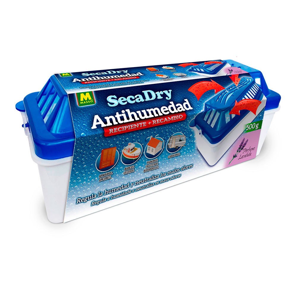 Secadry anti-humidade recipiente+recarga 500g 231647 massó