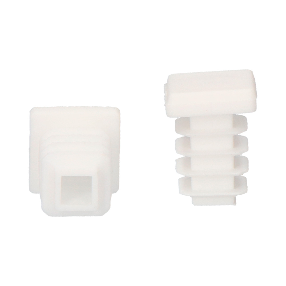 Topo sistema interior quadrada com aba 18x18mm branco