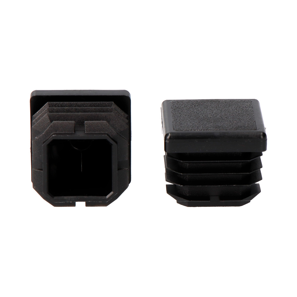 Topo sistema interior quadrada com aba 35x35mm preto