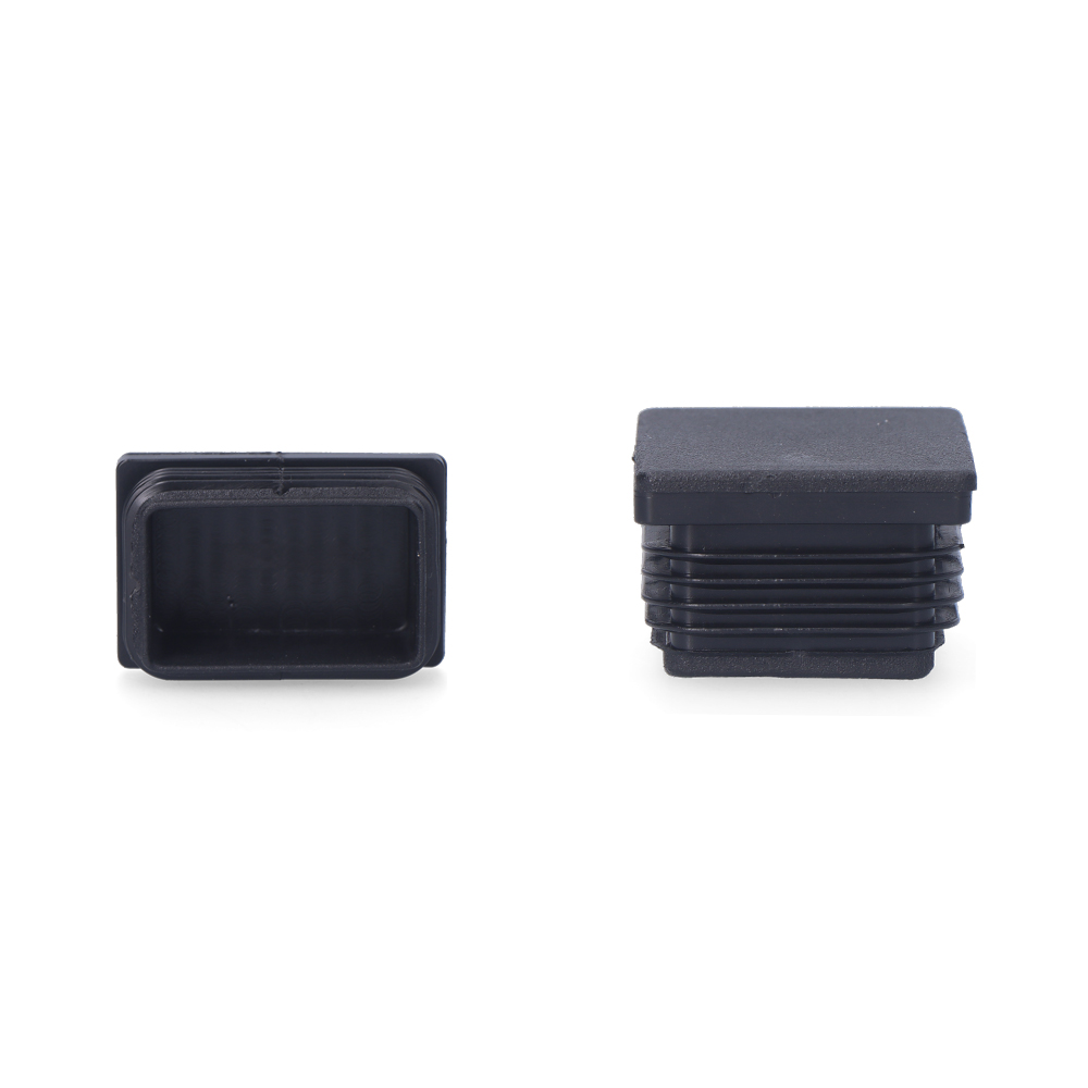 Topo sistema interior retangular com aba 40x20mm preto