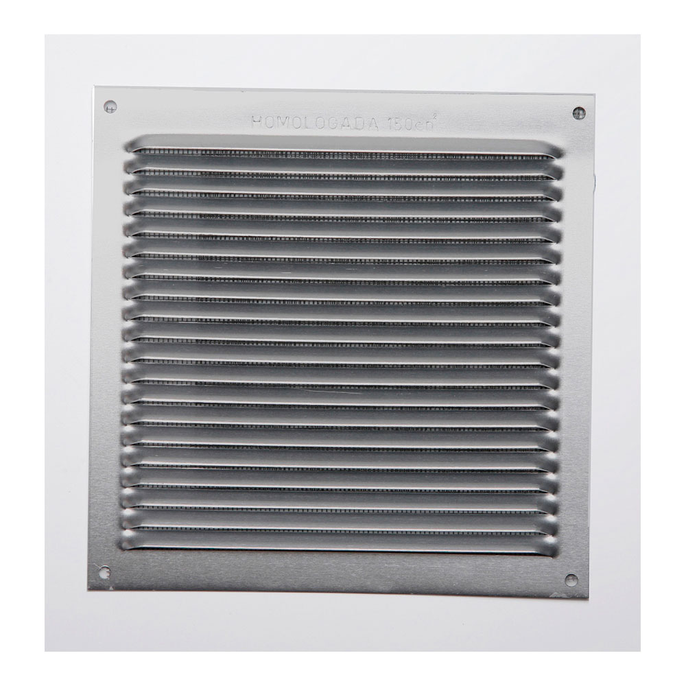 Grelhas sem laterais aluminio 0.6 natural 170x170mm