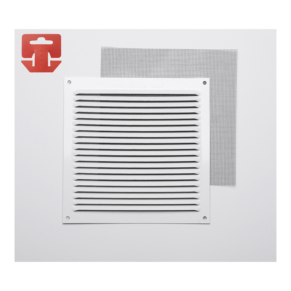Grelha anti-mosquito aluminio 0.6 branco laqueado 170x170mm (g)
