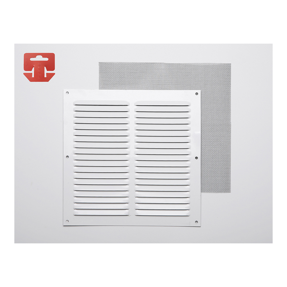 Grelha anti-mosquito aluminio 0.6 branco lacado 200x200mm (g)