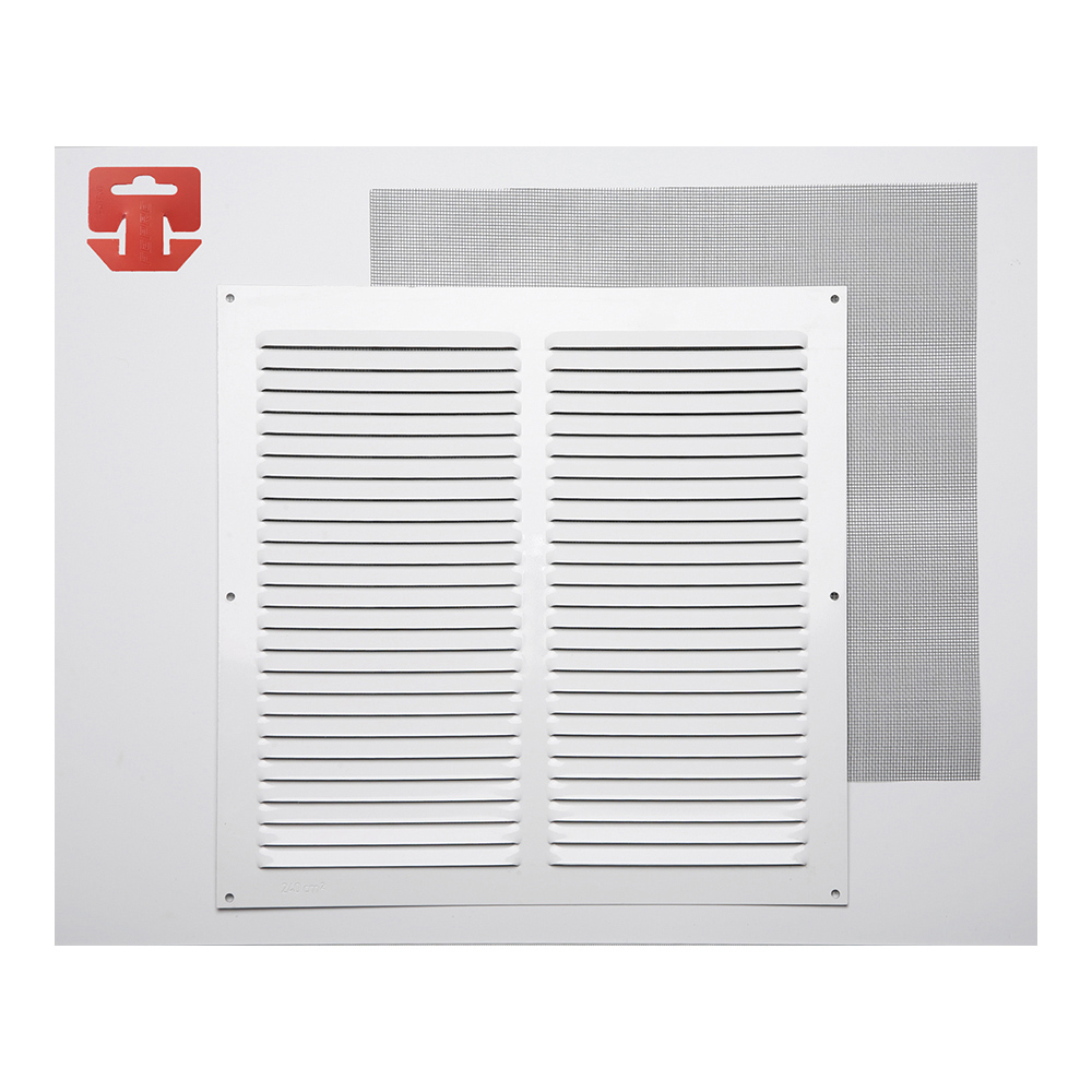 Grelha anti-mosquito aluminio 0.6 branco laqueado 300x300mm (g)