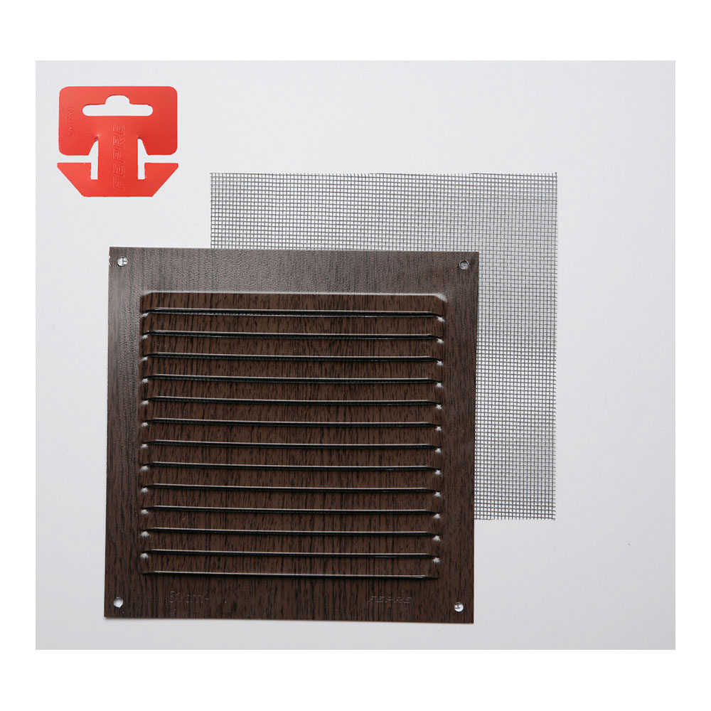 Grelha anti-mosquito aluminio 0.6 imitação wenge 150x150mm (g)