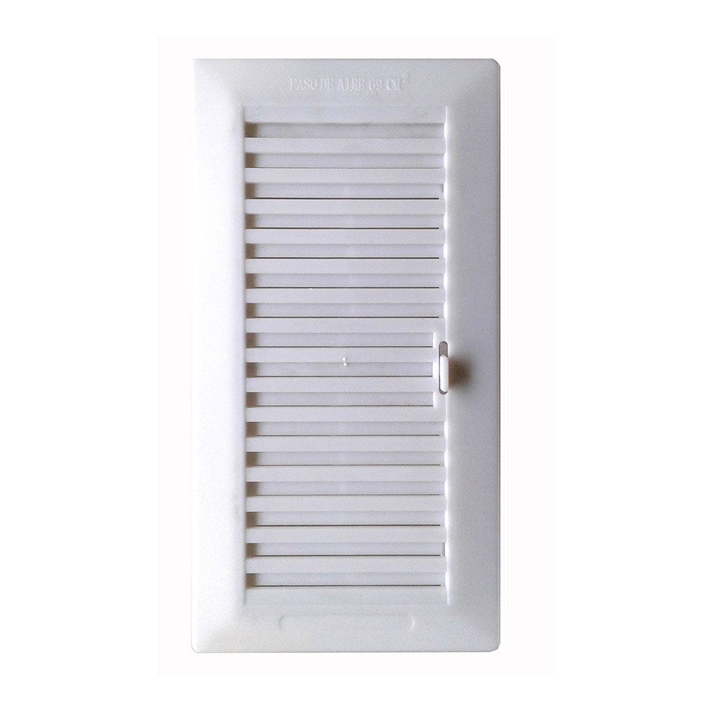 Grelha encastravel regulavel 13.3x26cm + laterais abs branco (g)