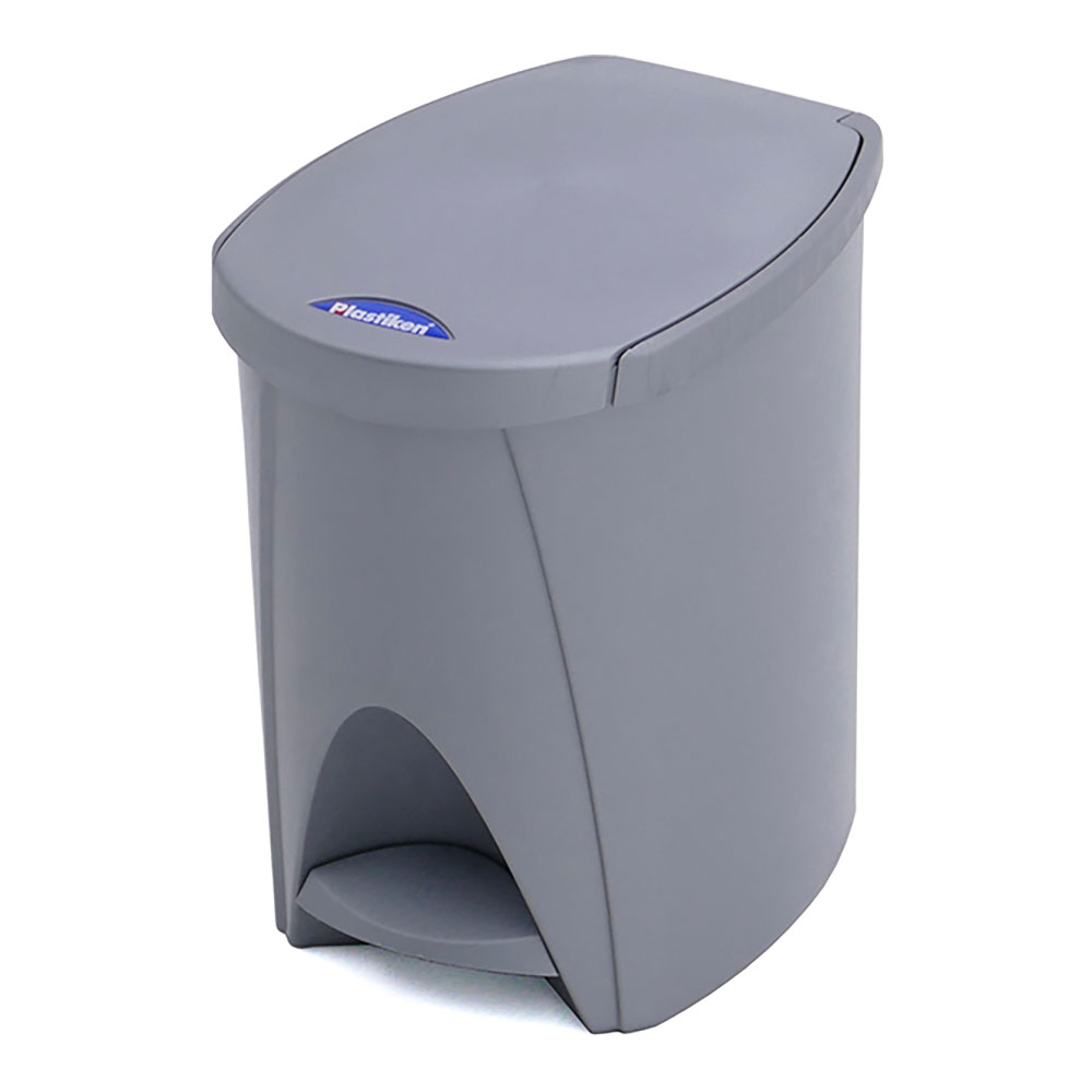 Papereira com pedal 7 litros cor cinza 20x26x29cm