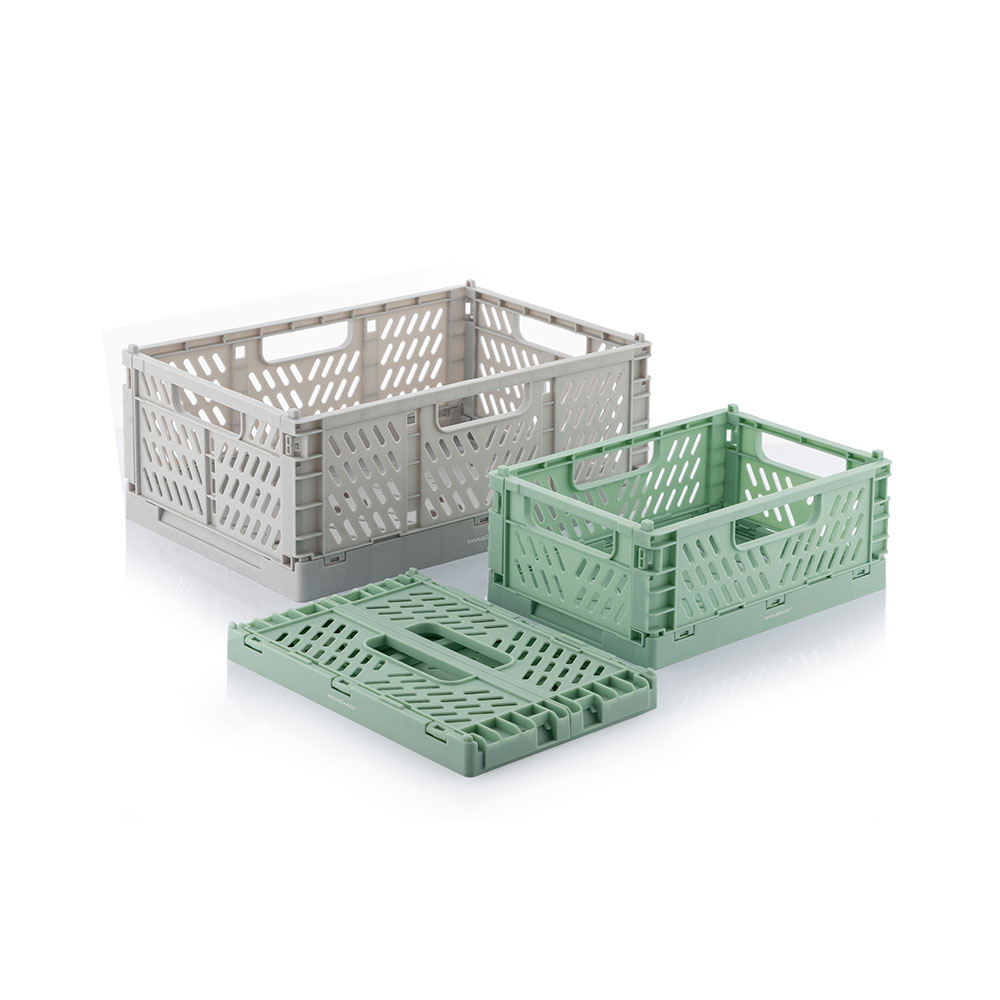 Kit de 3 caixa organização dobráveis e apilháveis boxtor v0103244 innovagoods