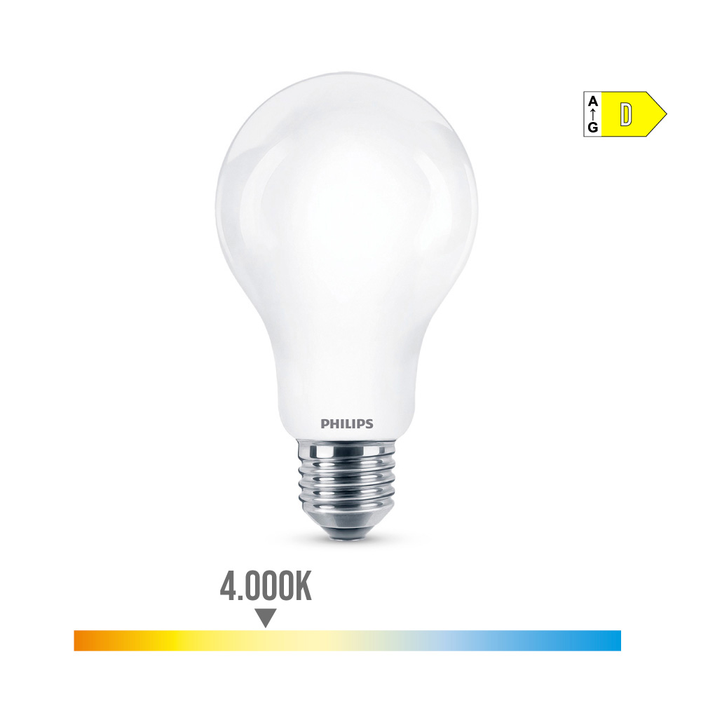 Lâmpada led standard e27 13w 2000lm 4000k luz dia ø7x12 1cm. philips