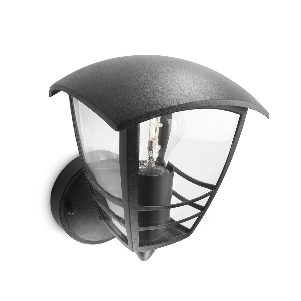 Aplique exterior parede 1x60w preto mod. creek philips