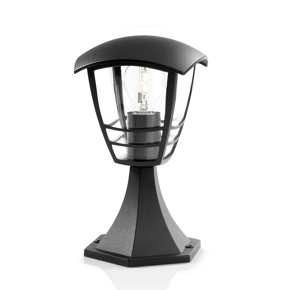 Aplique exterior para muro 1x60w preto mod. creek philips