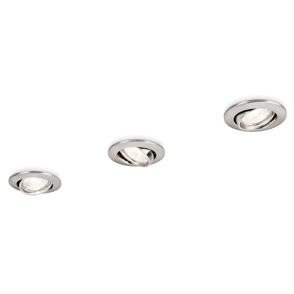 Pack 3 aros encastrar. oscil. niquel mate philips