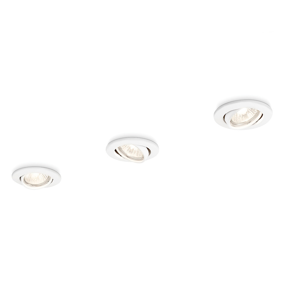 Pack 3 aros encastrar. oscil. branco philips
