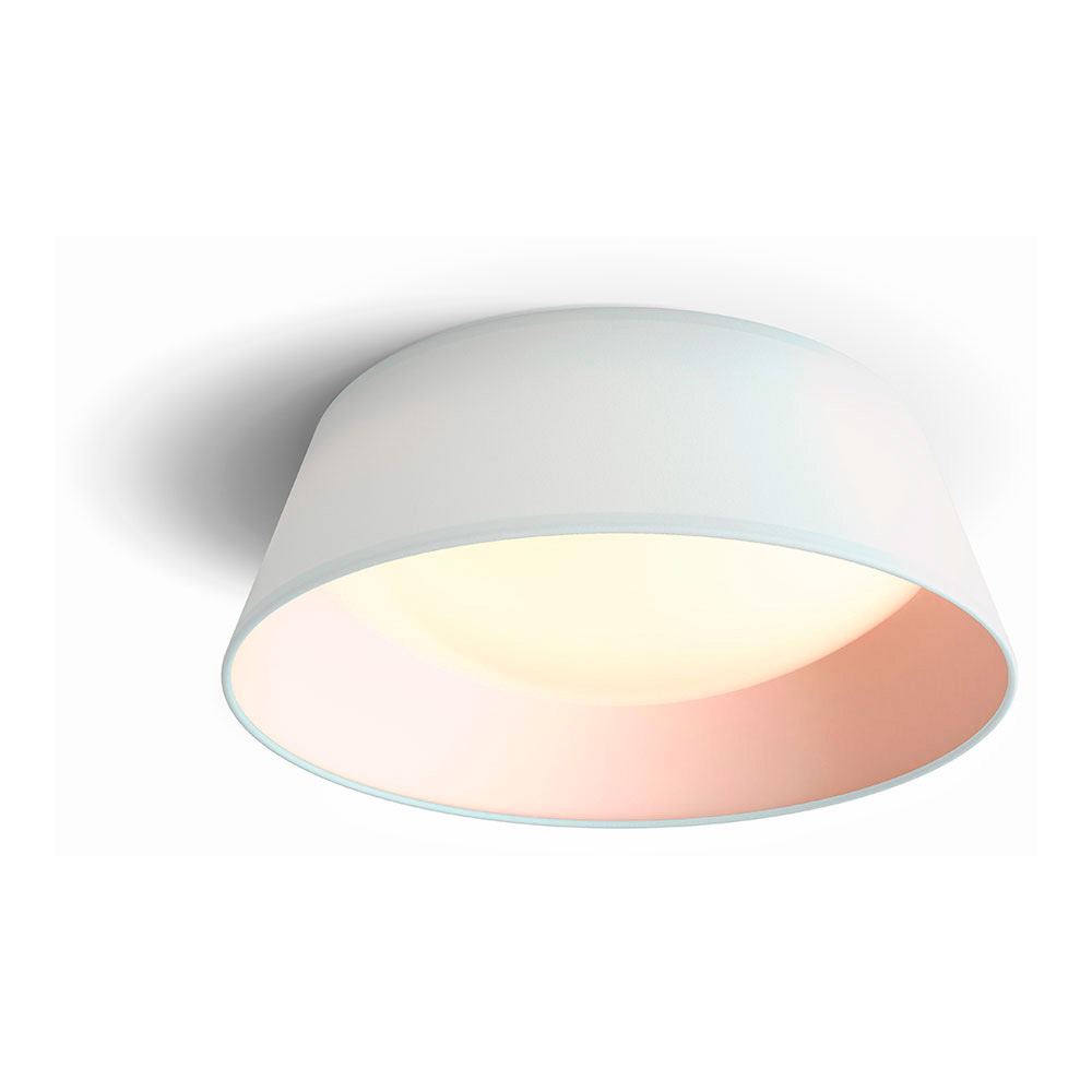 Candeeiro led 14w 1100lm 3000k mod. dawn luz quente. cor branco ø34x12cm philips