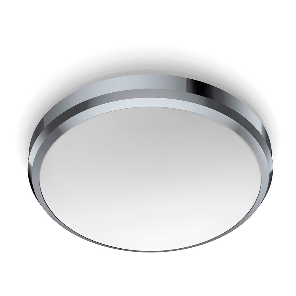 Candeeiro interior led 6w 640lm 4000k luz do dia. cor cromada (especial sala de banho) ø22x7cm philips