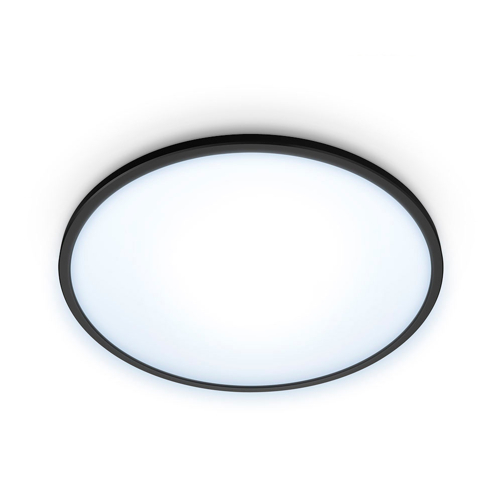 Aplique led wiz 16w 1500lm ø292mm moldura preto philips