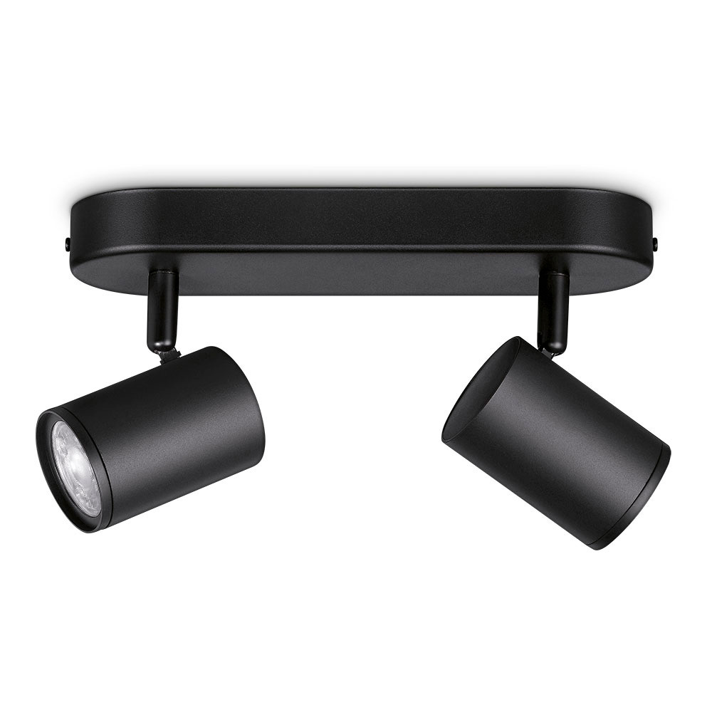 Armadura led 2 elementos wiz 2x5w rgb 690lm cor preto