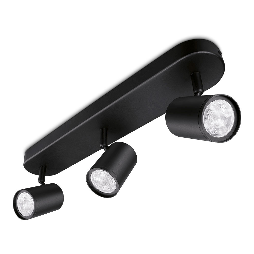 Armadura led 3 elementos wiz 3x5w rgb 1035lm cor preto