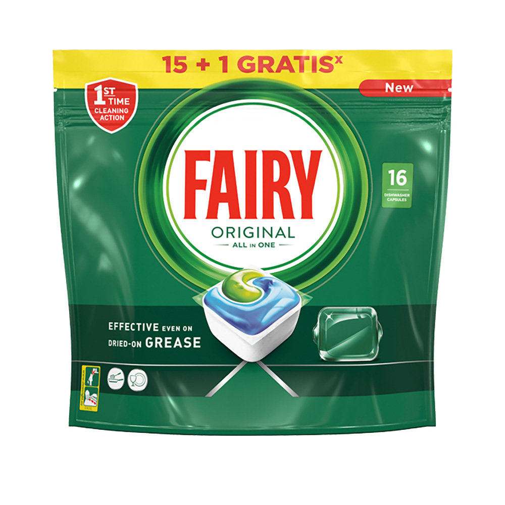 Fairy lava louça pack 15+1 original capsulas