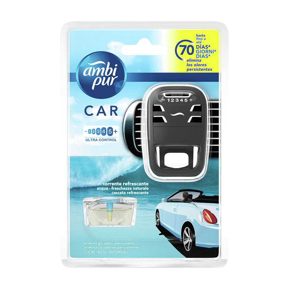 Ult. unidades dispositivo ambipur car + recarga aqua 7ml