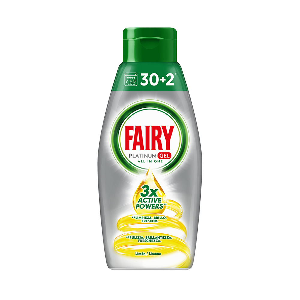 *ult. unidades* fairy platinum gel limão lava-louças 30+2