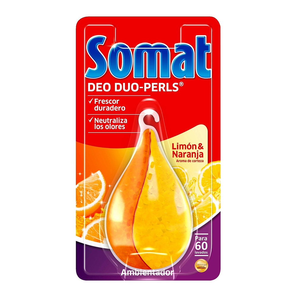 Ambientador somat para lava-louças limão-laranja (60 lavagens)
