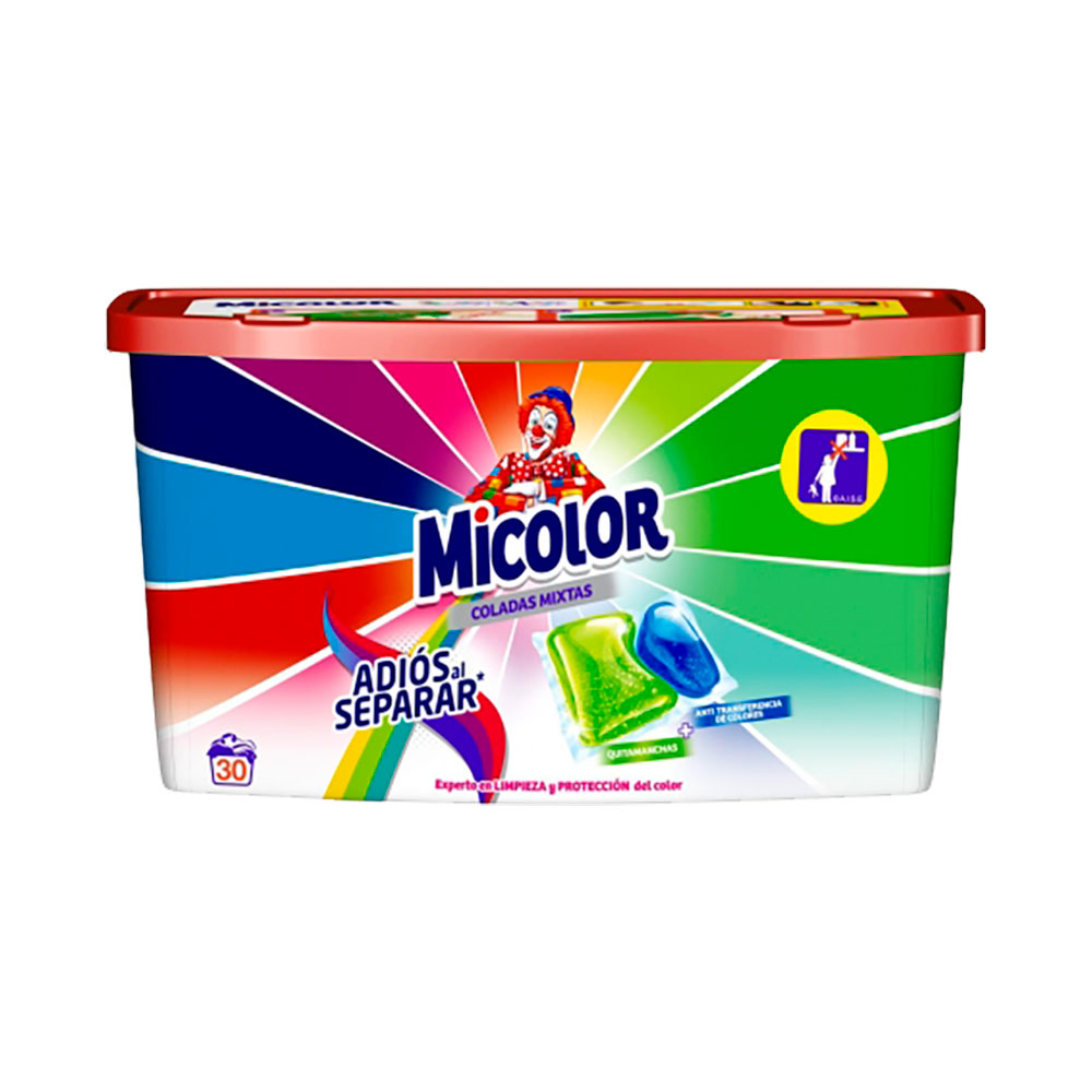 Detergente capsulas 30 doses adeus ao separar 660g micolor