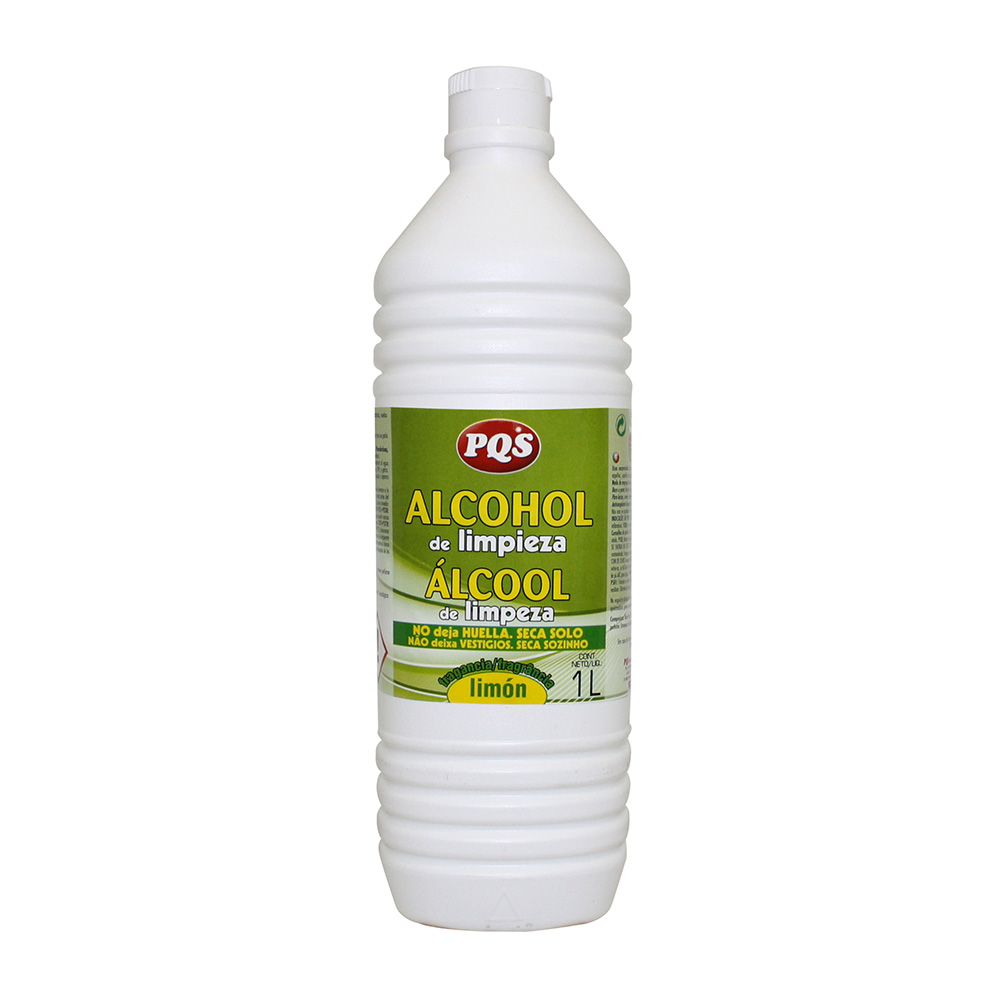 Garrafa de álcool de limão 1l pqs
