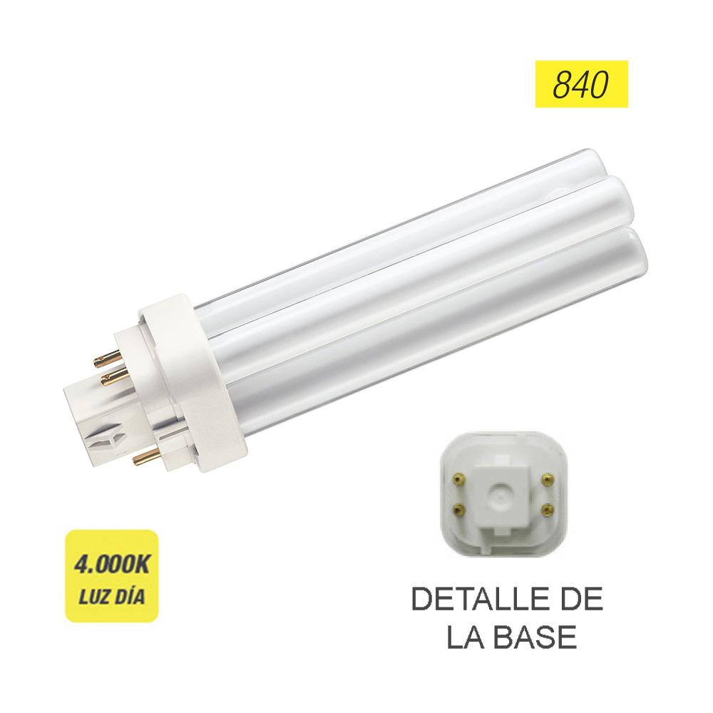 Lâmpada de baixo consumo lynx g-24q-1 4 pins 13w 840k daylight (equivalência philips: pl-c 4p) 11 8cm philips
