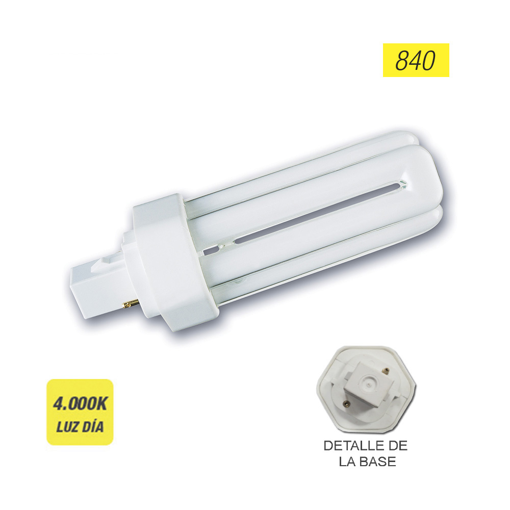 Lâmpada de baixo consumo lynx-t g24-d2 18w 840k 2pin (equivalência philips: pl-t 2p) sylvania