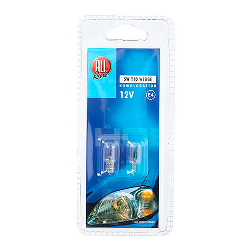 Set 2 lampadas para automovel 12v 5w 2unid all ride