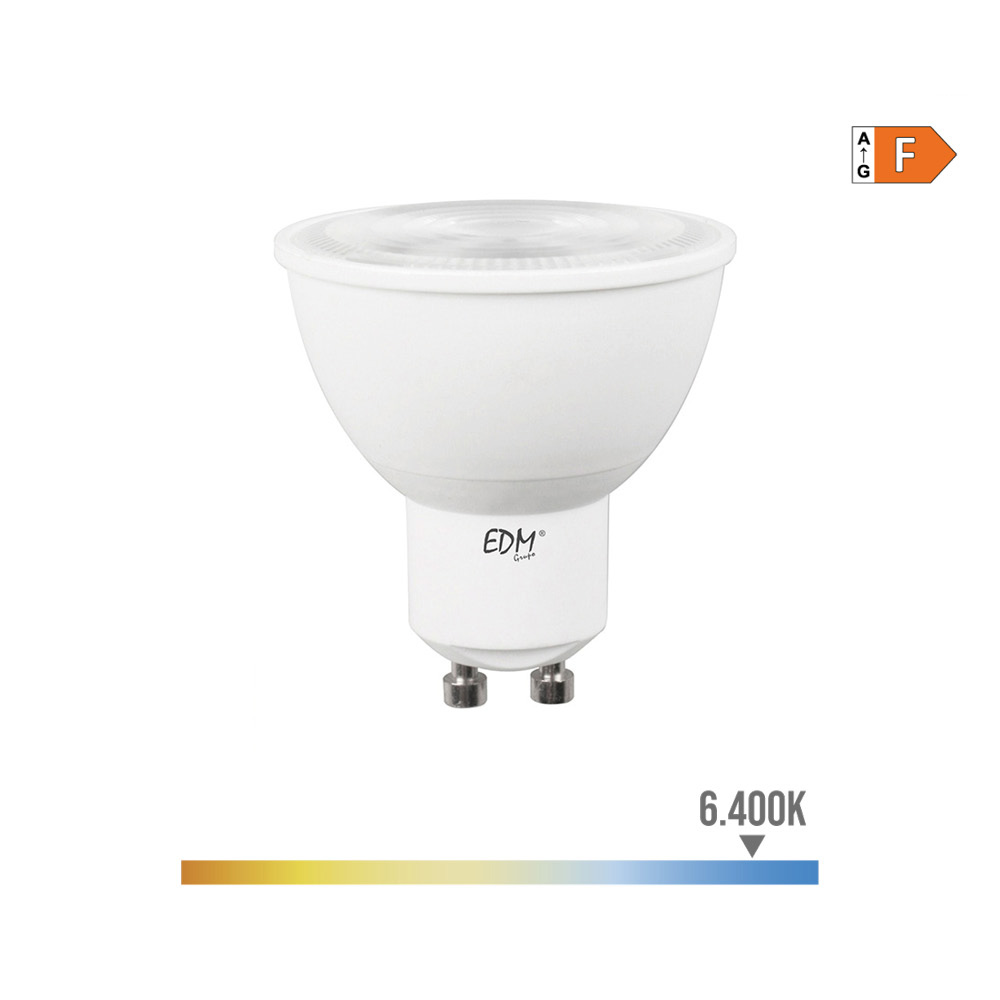 Lâmpada dicroica led gu10 7w 550lm 6400k luz fria 120° ø5x5 5cm edm