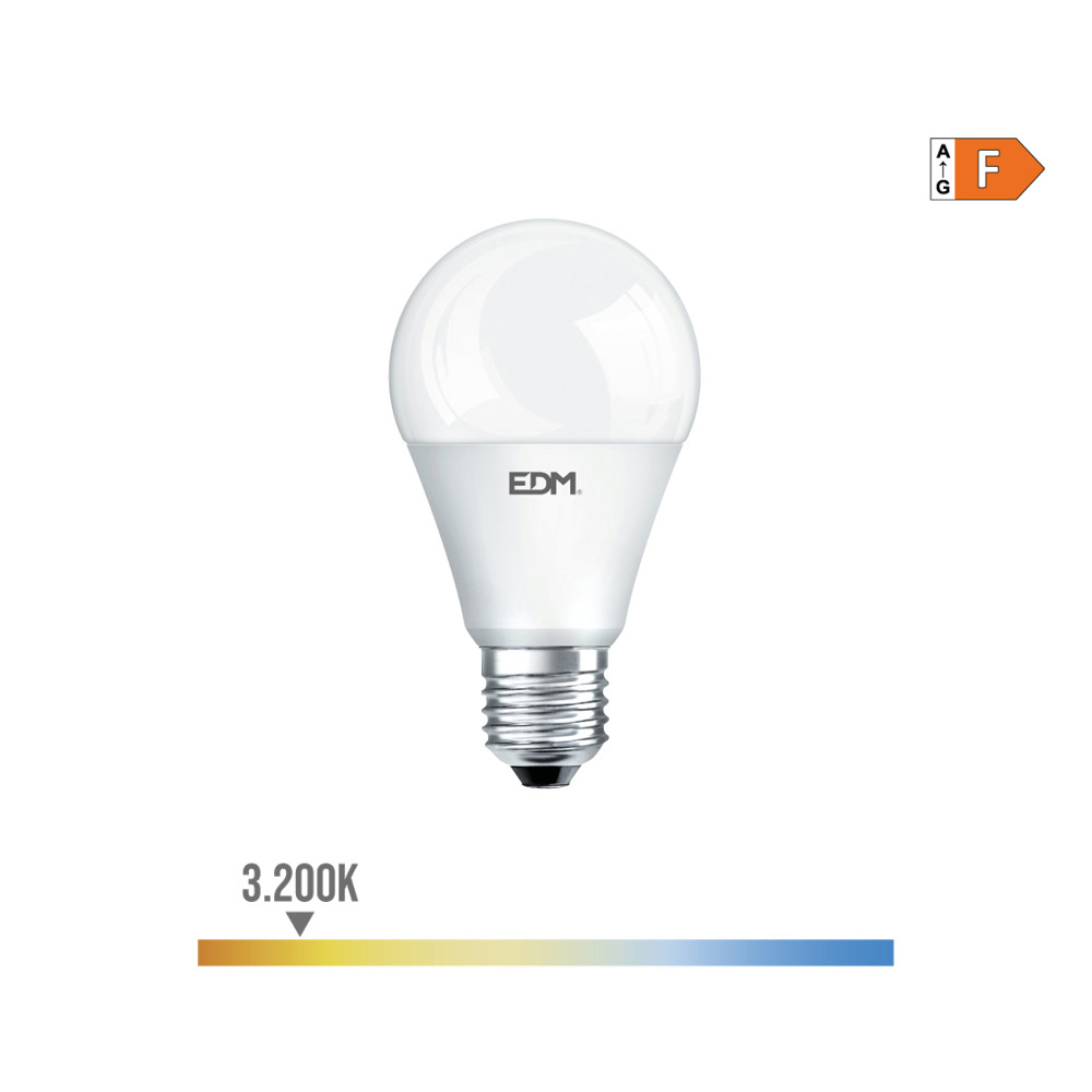 Lâmpada de led standard e27 10w 810lm 3200k luz quente ø5 9x11cm edm